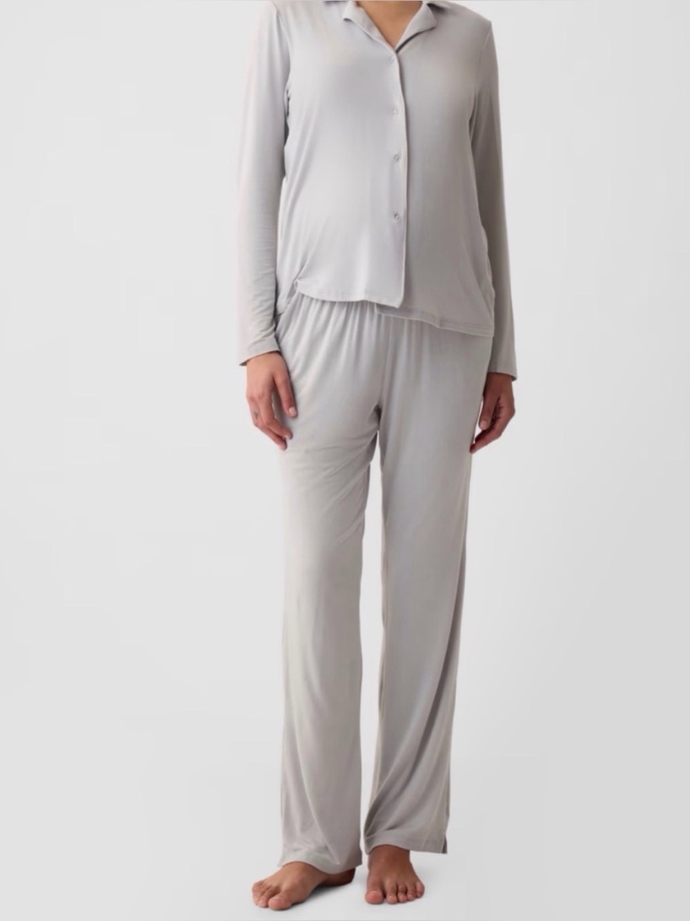 GAP Maternity Heather Gray Modal PJ Set